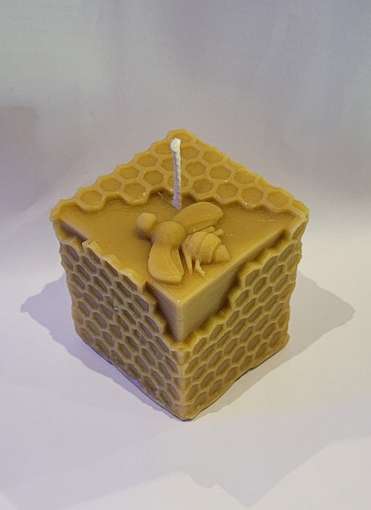 Cube Honeycomb with Bees