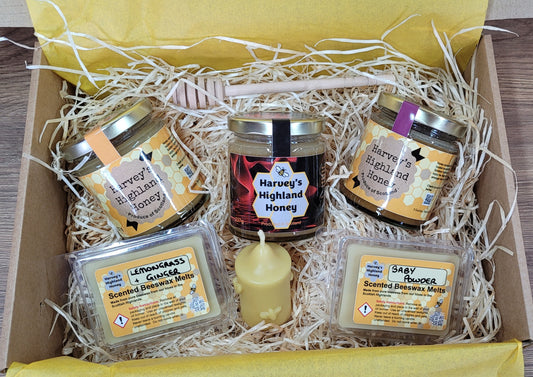 Large Hamper -honey, candles and wax melts